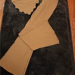 SHEIN Tan Striped Top